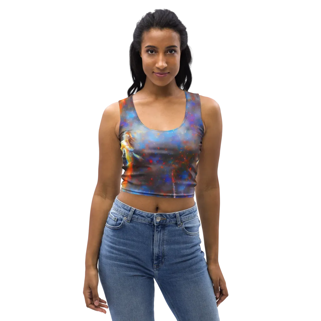 Impressionist Drift on Crop Top — Front