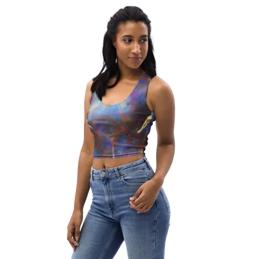 Impressionist Drift on a Crop Top