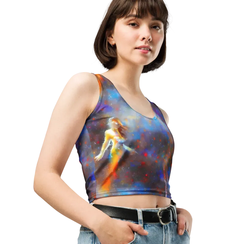 Impressionist Drift on Crop Top — Right Front