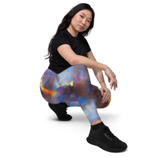 Impressionist Drift on a Leggings with Pockets