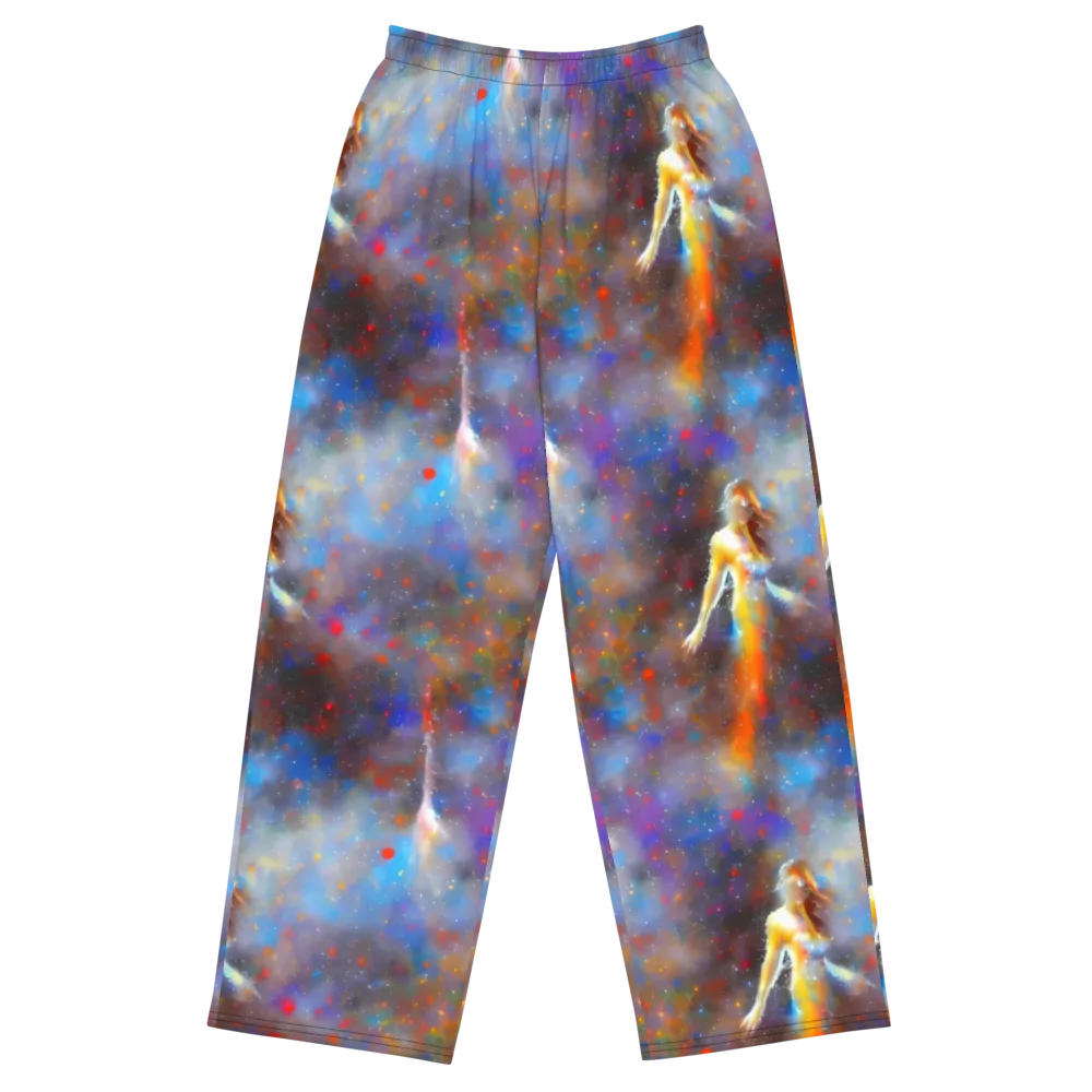 Impressionist Drift on Wide-Leg Pants — Front
