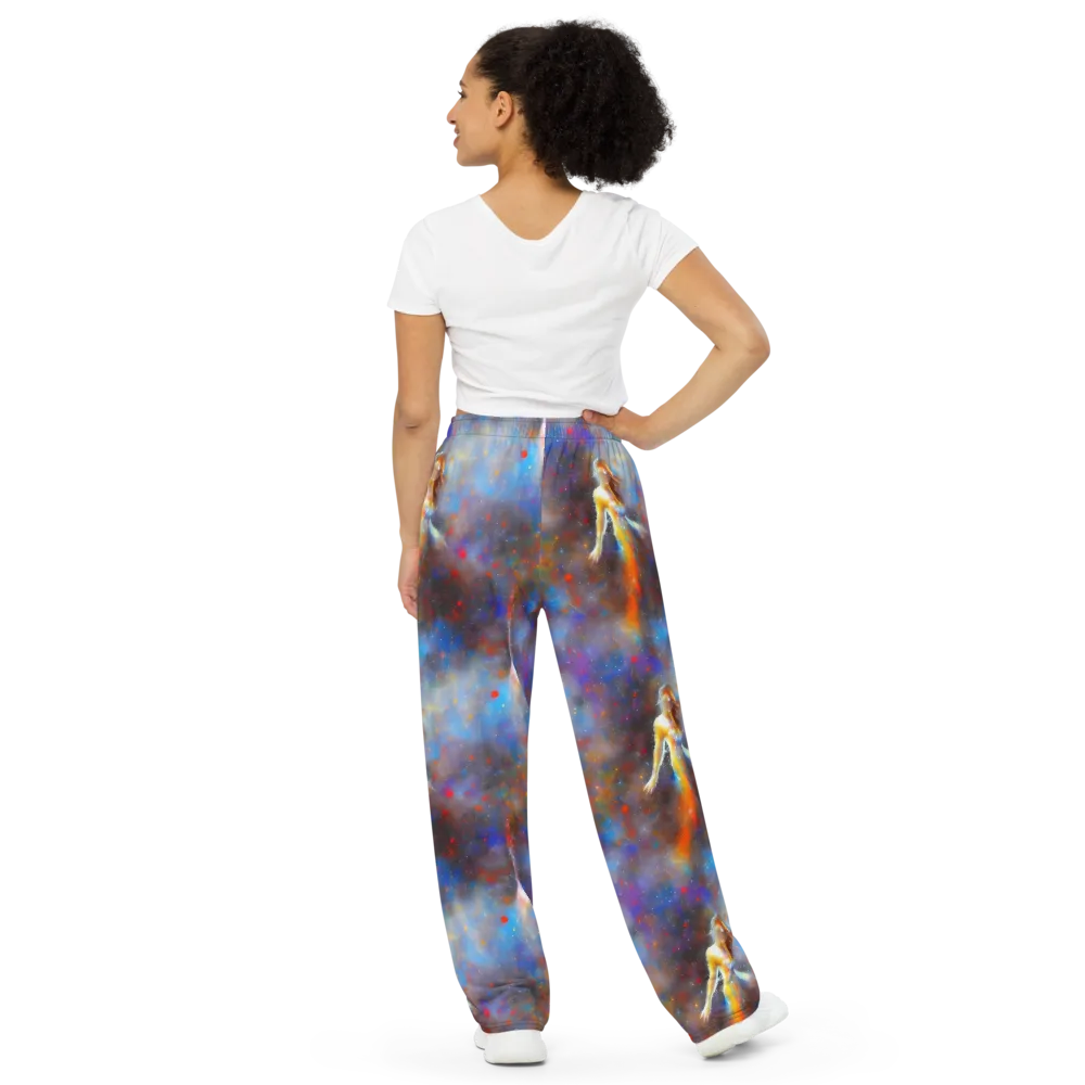 Impressionist Drift on Wide-Leg Pants — Back