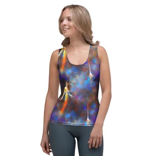 Impressionist Drift on a Women's Tank Top