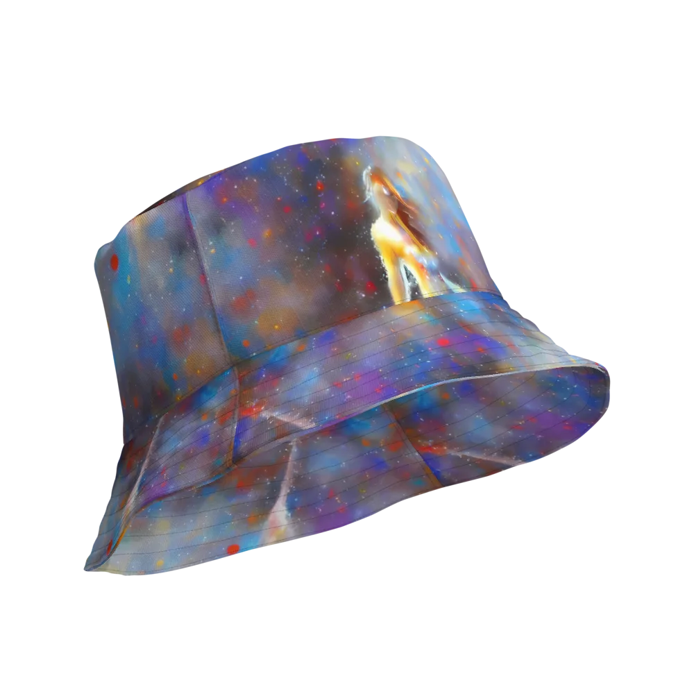 Impressionist Drift on Reversible Bucket Hat — Product details Outside