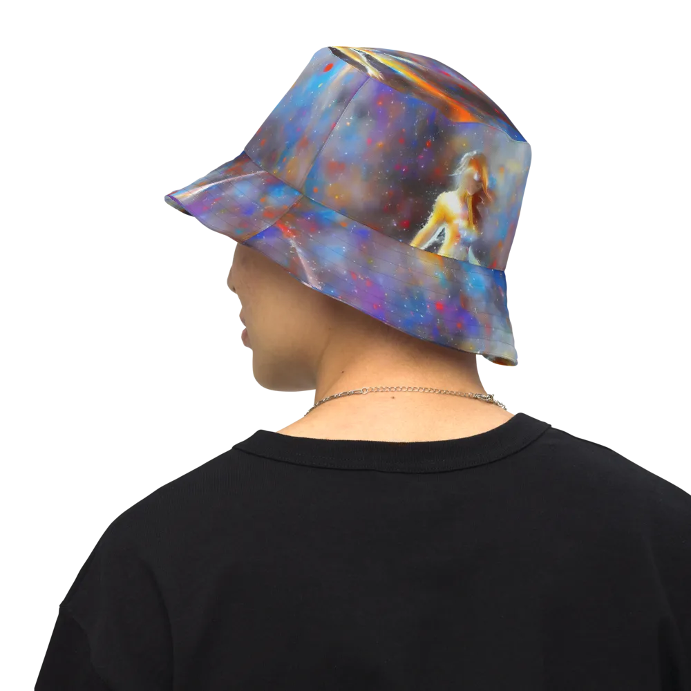 Impressionist Drift on Reversible Bucket Hat — Back Inside