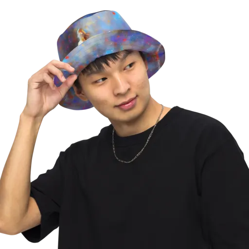 Impressionist Drift on a Reversible Bucket Hat