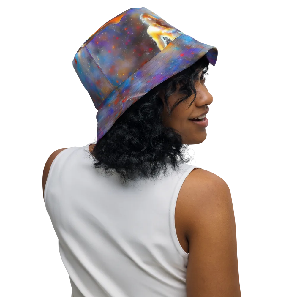 Impressionist Drift on Reversible Bucket Hat — Right Outside
