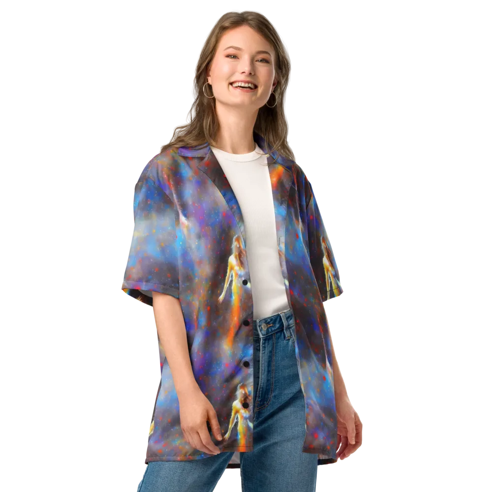 Impressionist Drift on Button Shirt — Front