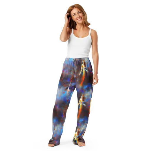 Impressionist Drift on a Women's Pajama Pants