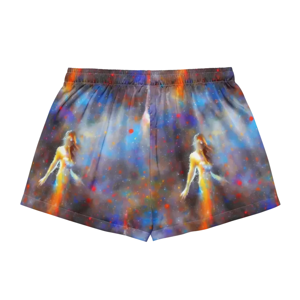 Impressionist Drift on Women's Pajama Shorts — Back