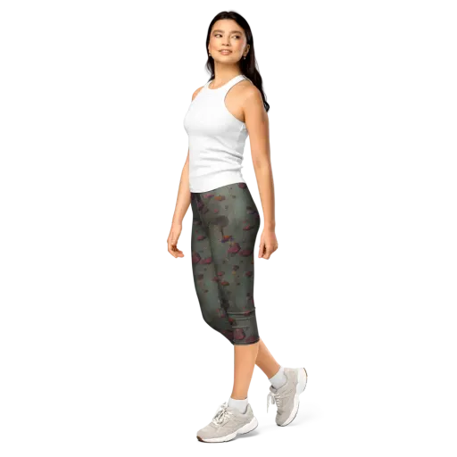 Ethereal Bloom on a Capri Leggings