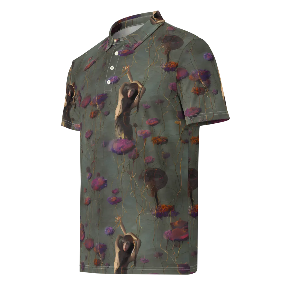 Ethereal Bloom on Men's Slim Fit Polo Shirt — Left Front