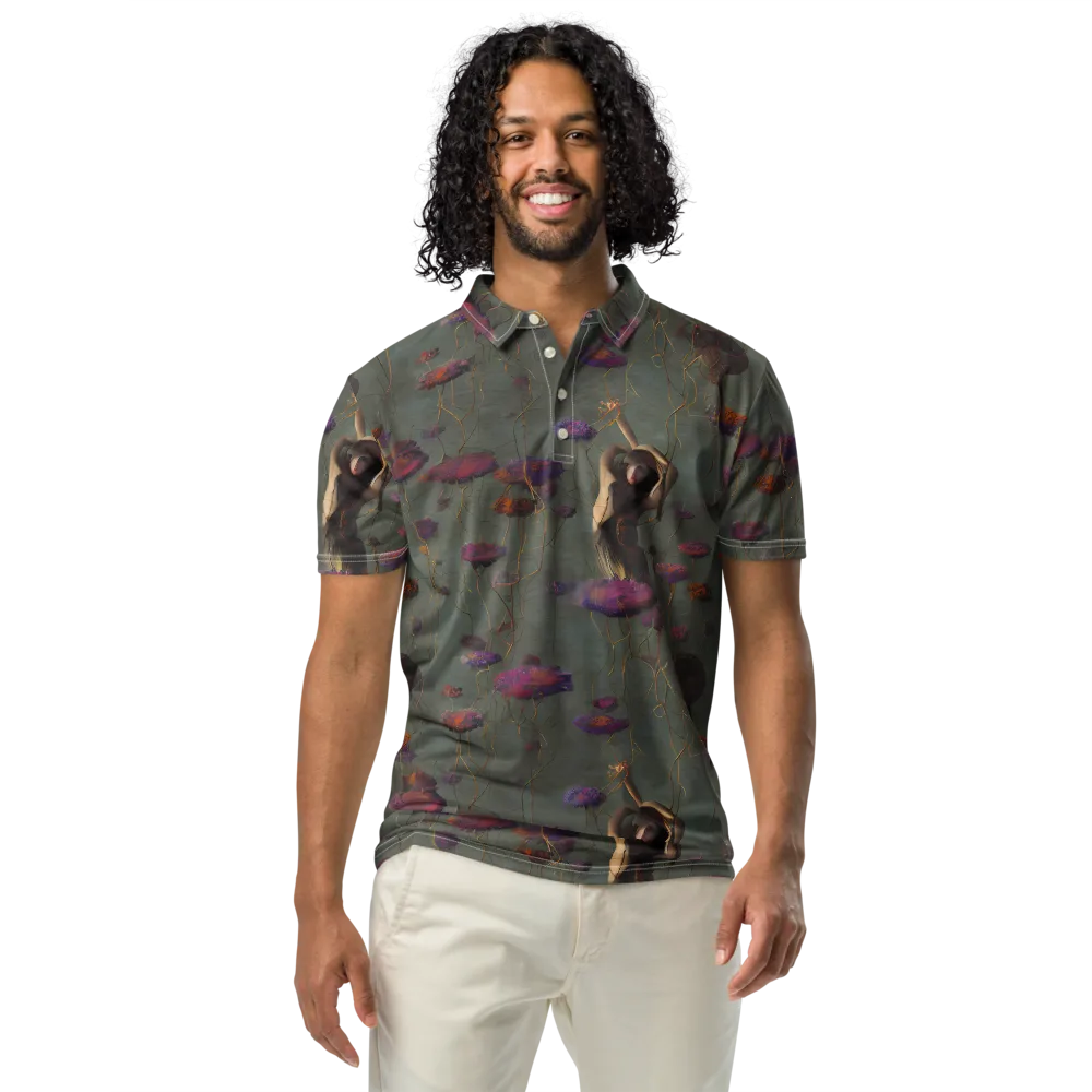 Ethereal Bloom on Men's Slim Fit Polo Shirt — Front