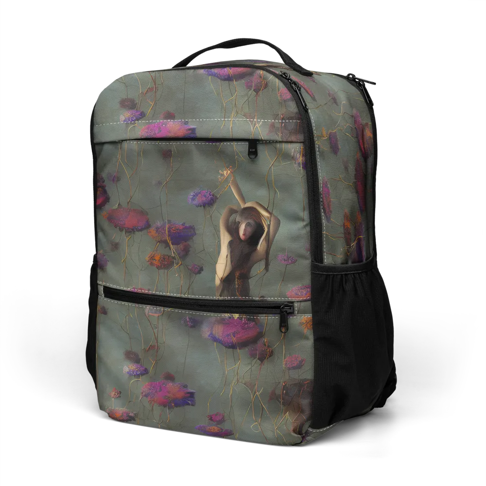 Ethereal Bloom on Utility Backpack — Left Front