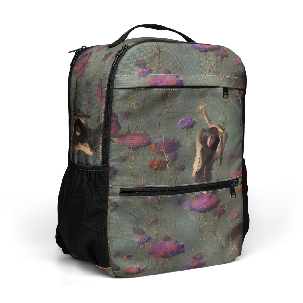 Ethereal Bloom on Utility Backpack — Right Front