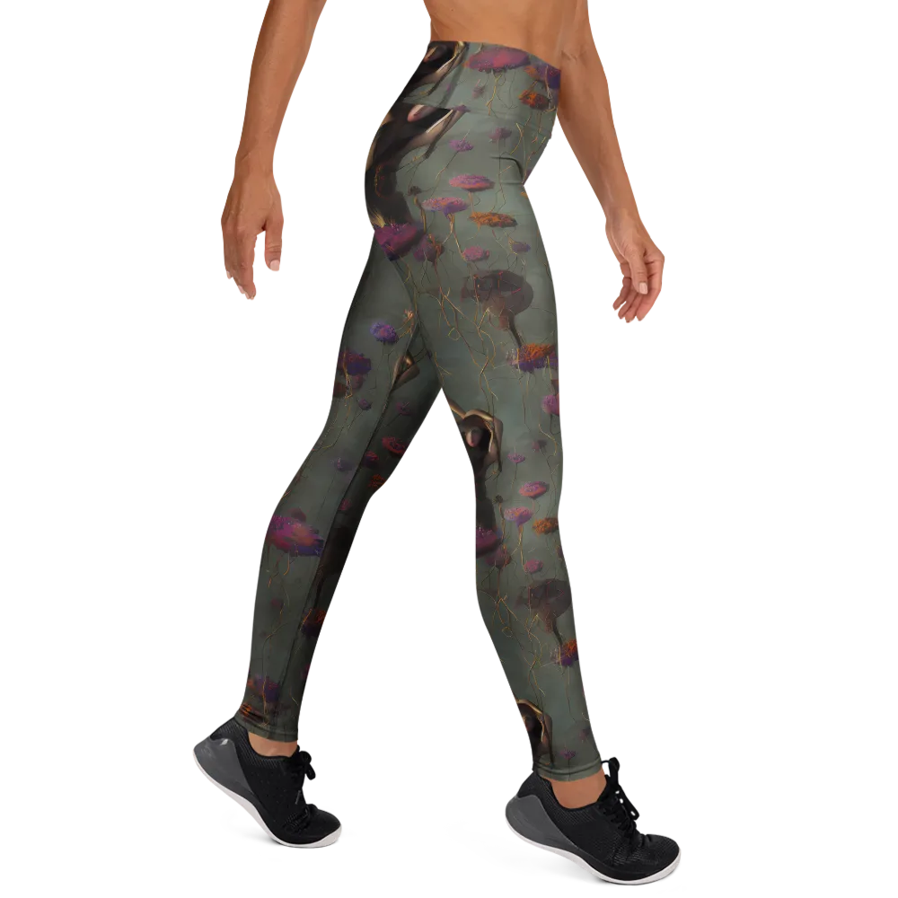 Ethereal Bloom on Yoga Leggings — Right