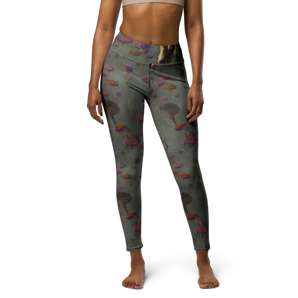 Ethereal Bloom on Yoga Leggings — Front