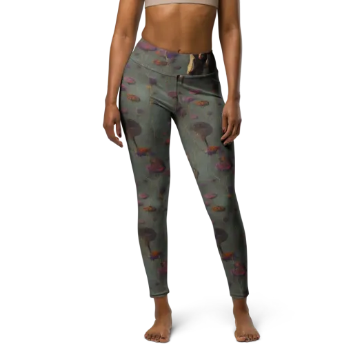 Ethereal Bloom on a Yoga Leggings