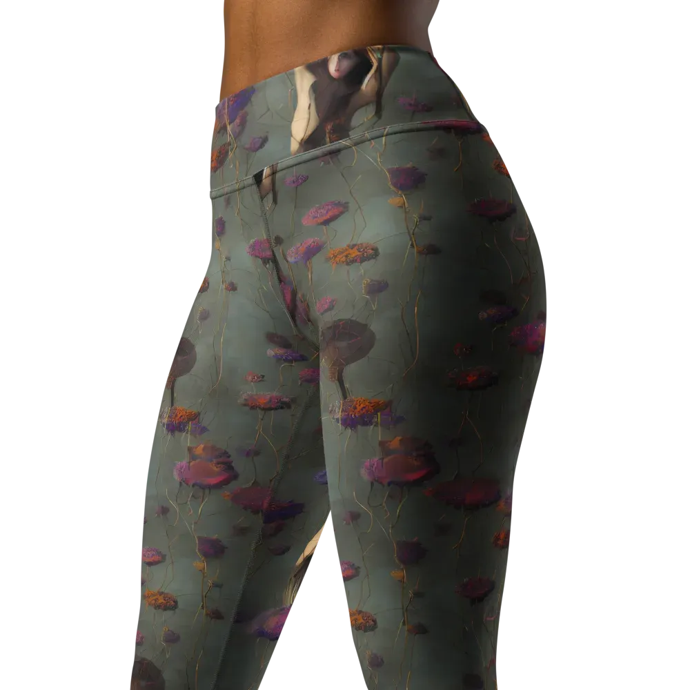 Ethereal Bloom on Yoga Leggings — Left Front