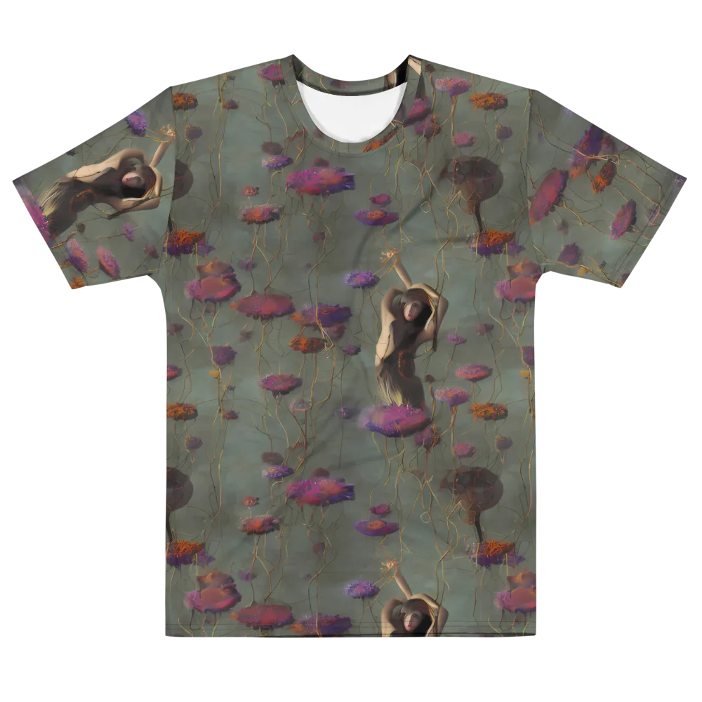 Ethereal Bloom on Men's Cotton Crew Neck T-Shirt — Front