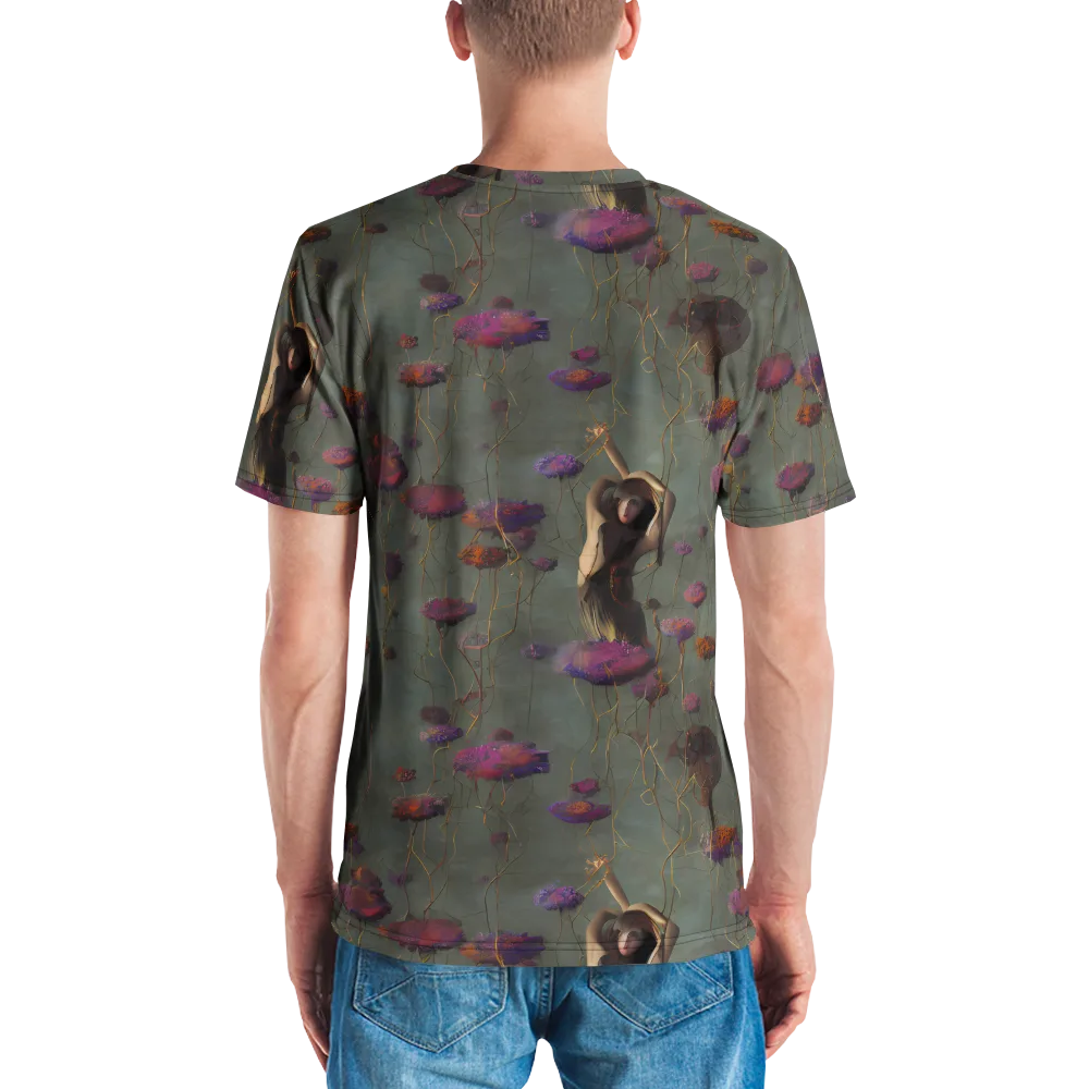 Ethereal Bloom on Men's Crew Neck T-Shirt — Back