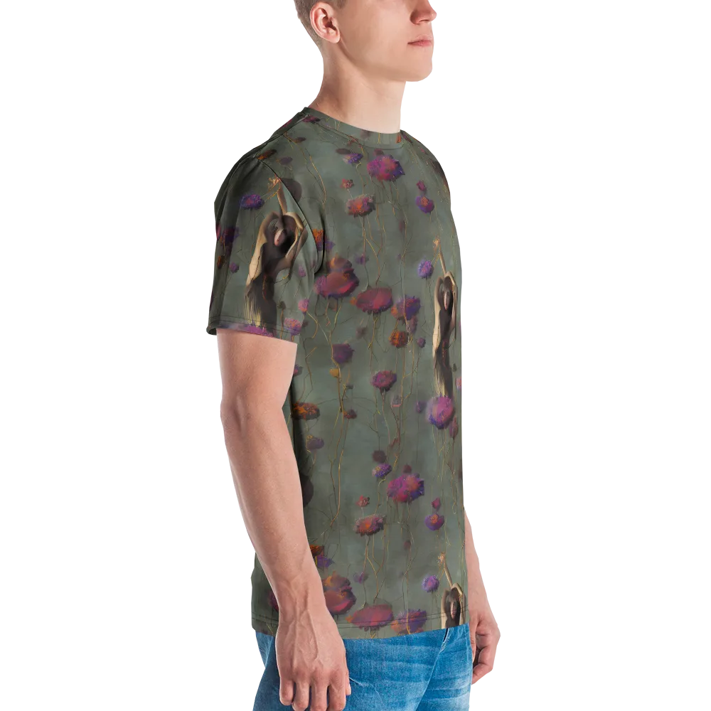 Ethereal Bloom on Men's Crew Neck T-Shirt — Right