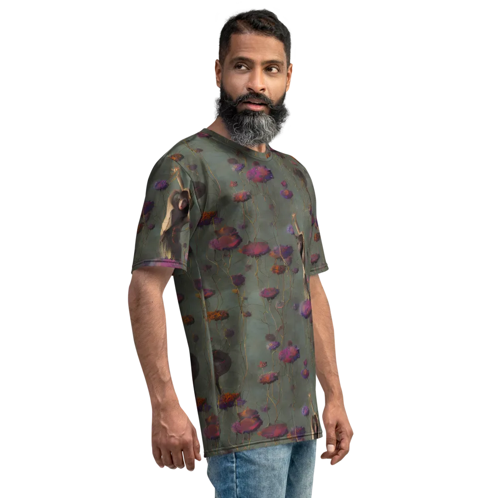 Ethereal Bloom on Men's Crew Neck T-Shirt — Right