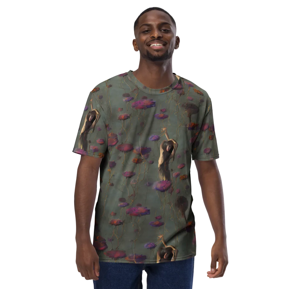 Ethereal Bloom on Men's Crew Neck T-Shirt — Front