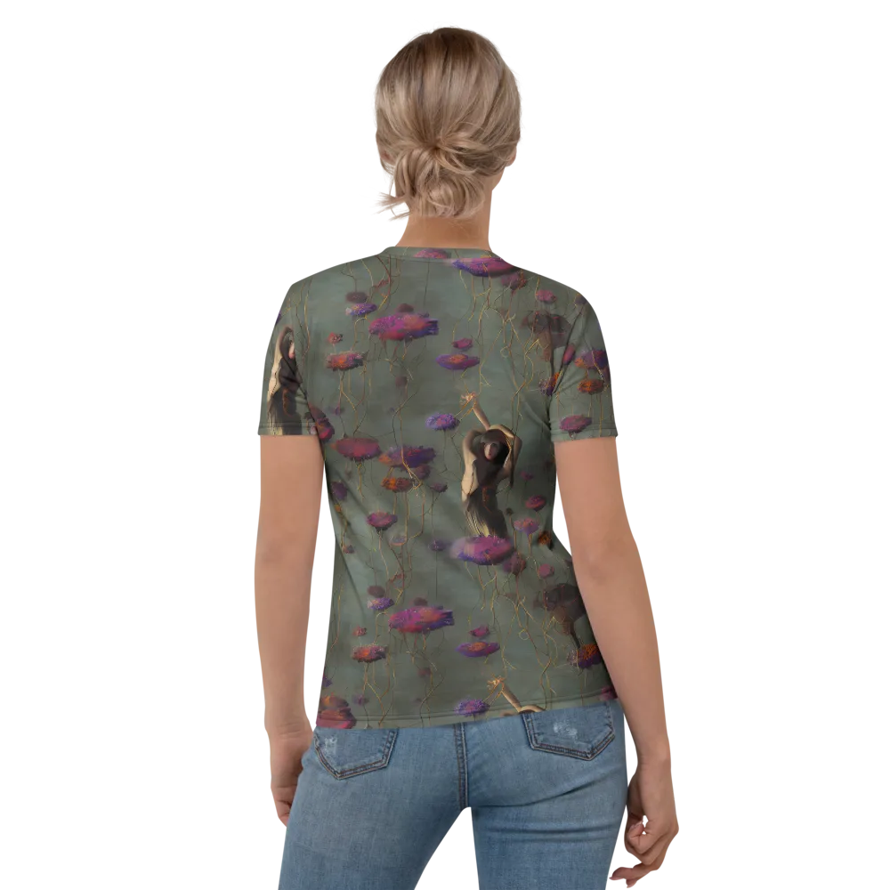 Ethereal Bloom on Women's Crew Neck T-Shirt — Back