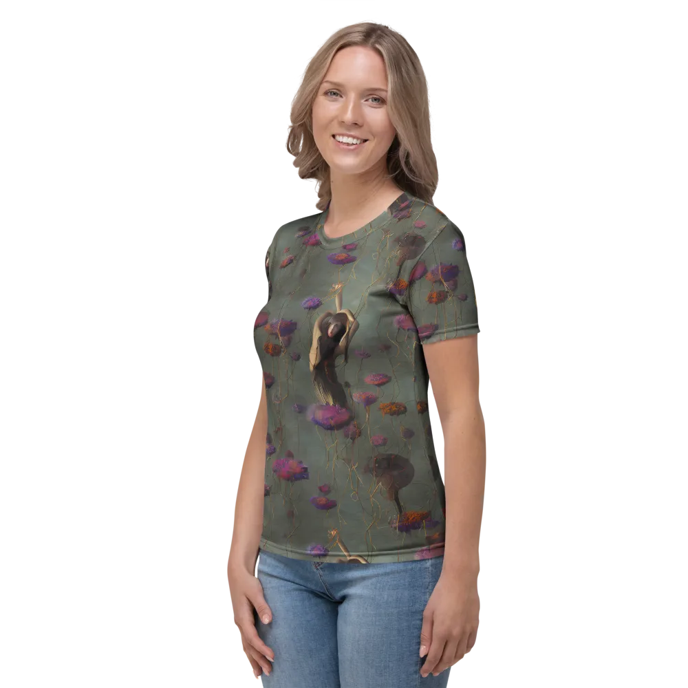 Ethereal Bloom on Women's Crew Neck T-Shirt — Left
