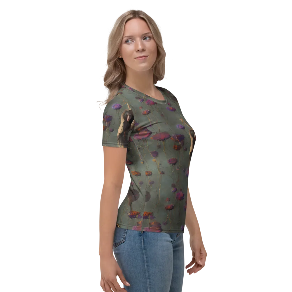 Ethereal Bloom on Women's Crew Neck T-Shirt — Right