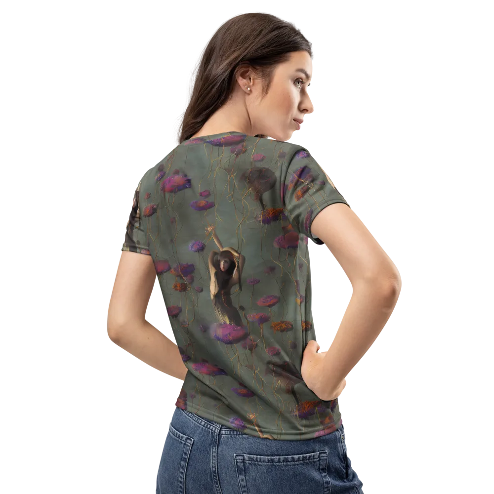 Ethereal Bloom on Women's Crew Neck T-Shirt — Back