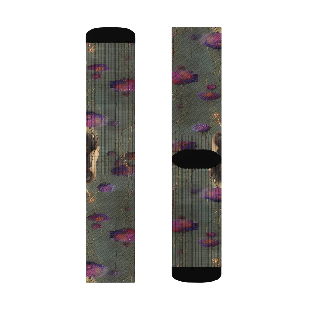 Ethereal Bloom on Socks — Right Sock