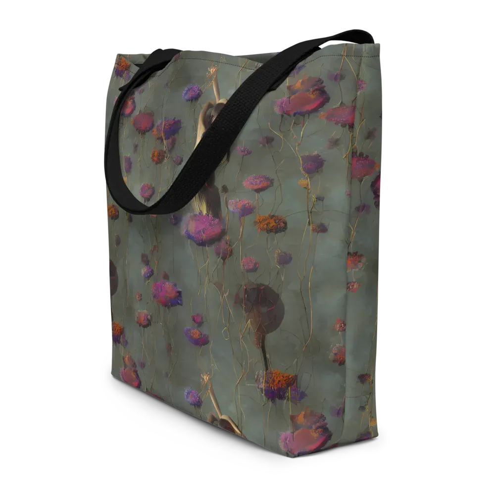 Ethereal Bloom on Large Tote Bag W/ Pocket — Front
