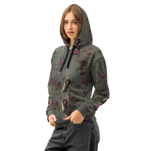 Ethereal Bloom on a Cotton Hoodie