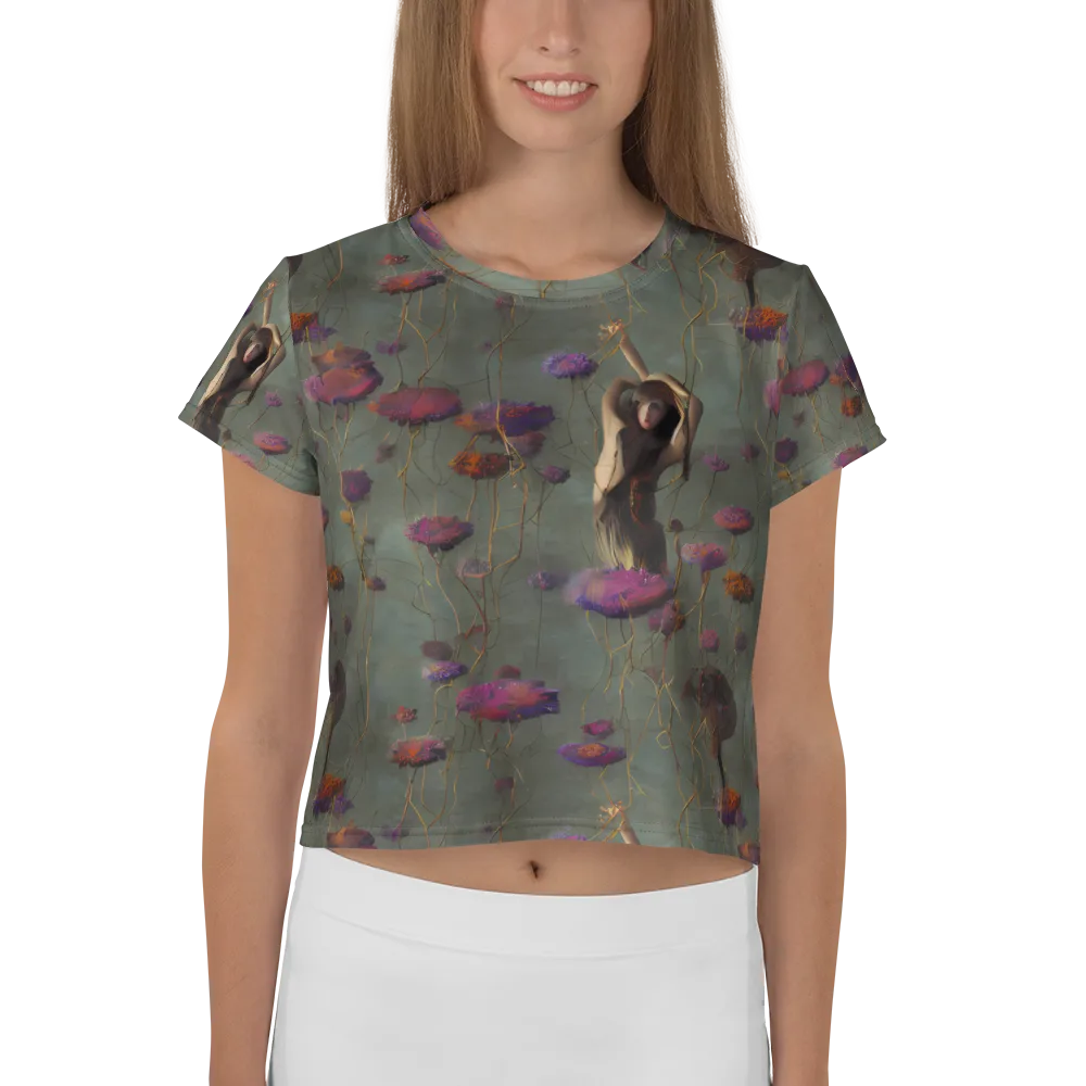 Ethereal Bloom on Crop Tee — Front