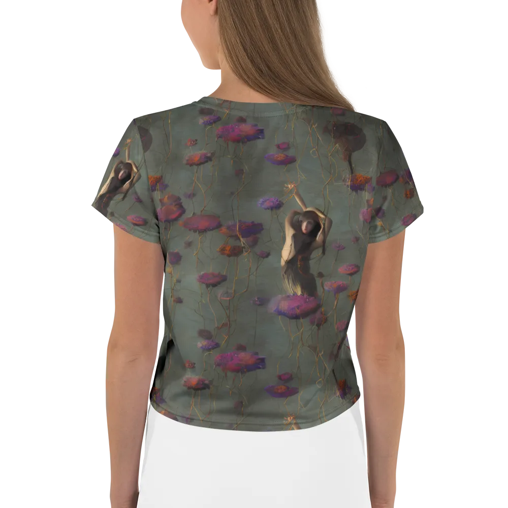 Ethereal Bloom on Crop Tee — Back