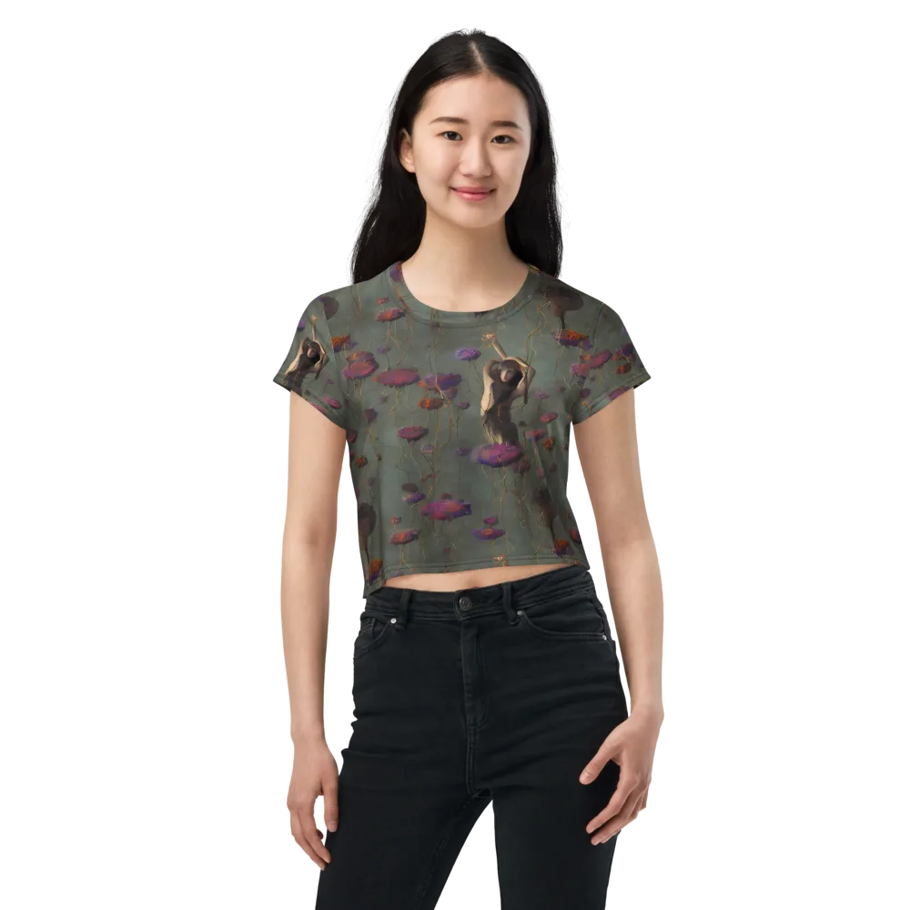 Ethereal Bloom on Crop Tee — Front