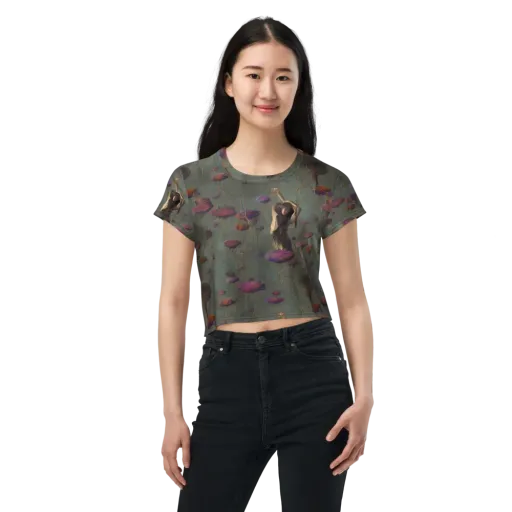 Ethereal Bloom on a Crop Tee