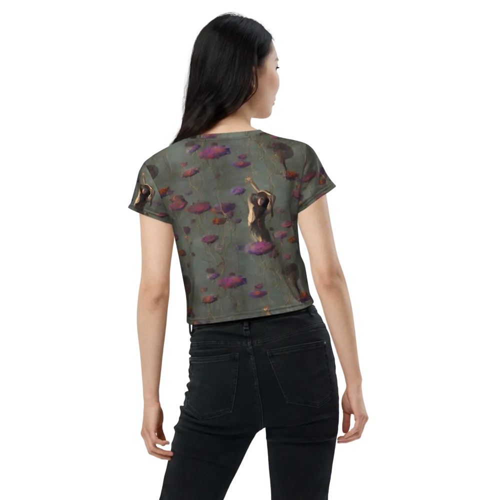 Ethereal Bloom on Crop Tee — Back