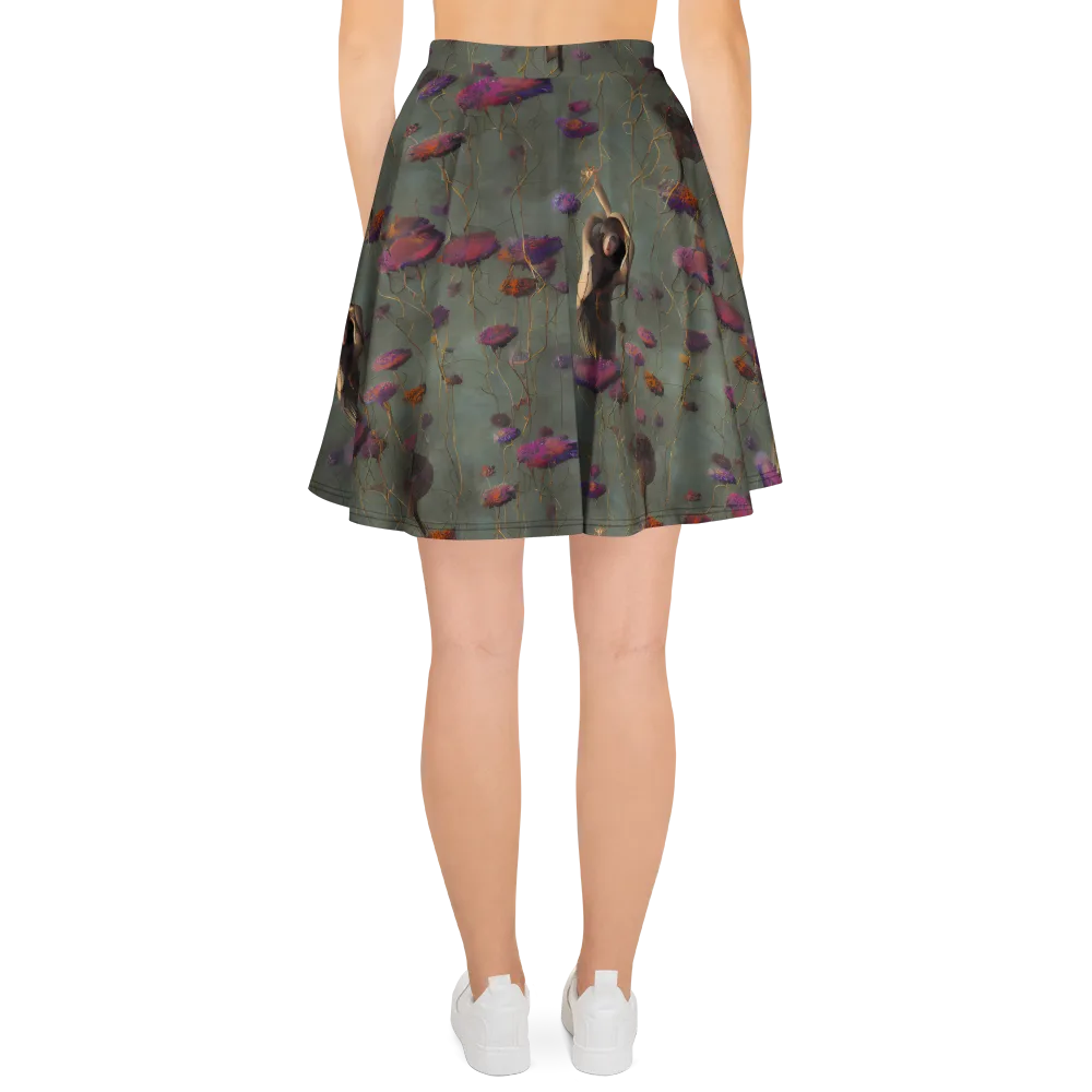 Ethereal Bloom on Skater Skirt — Back
