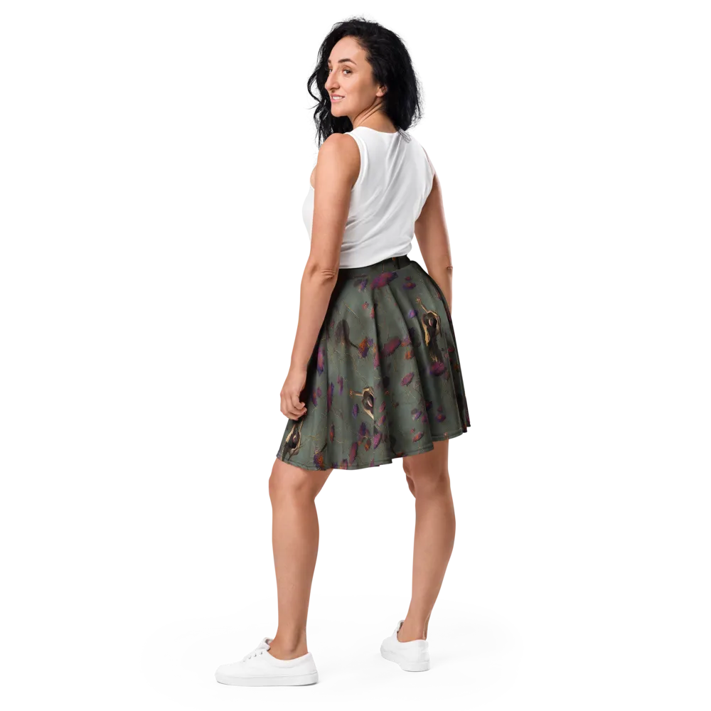 Ethereal Bloom on Skater Skirt — Back
