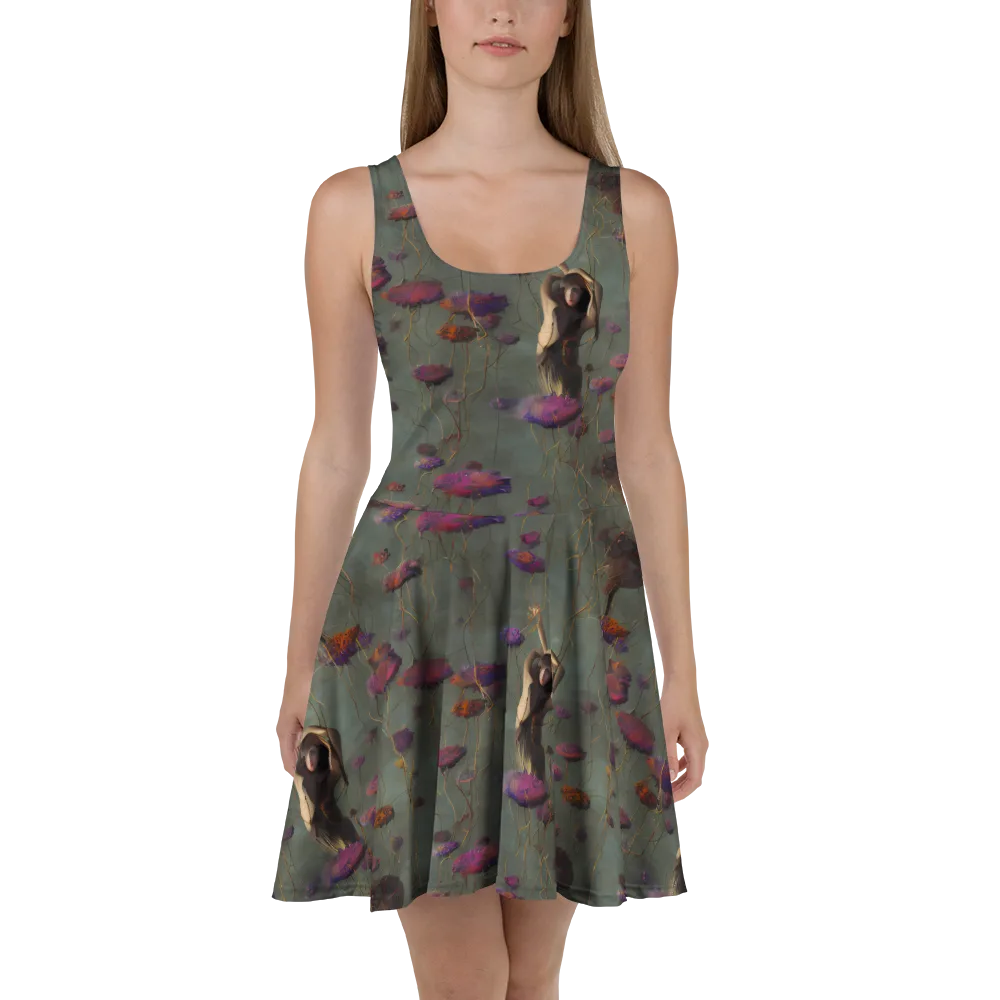 Ethereal Bloom on Skater Dress — Front
