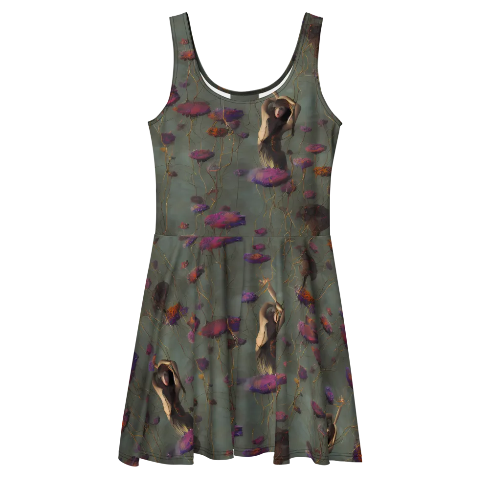 Ethereal Bloom on Skater Dress — Front