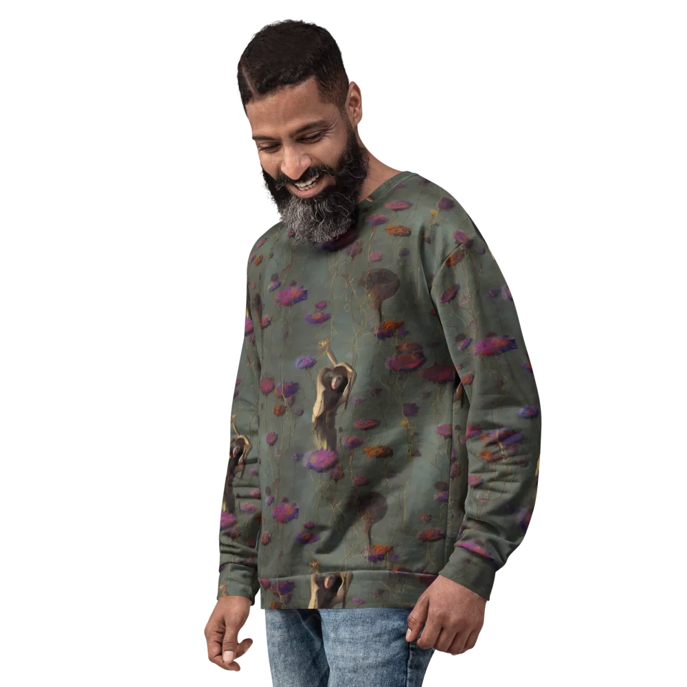 Ethereal Bloom on Sweatshirt — Left Front