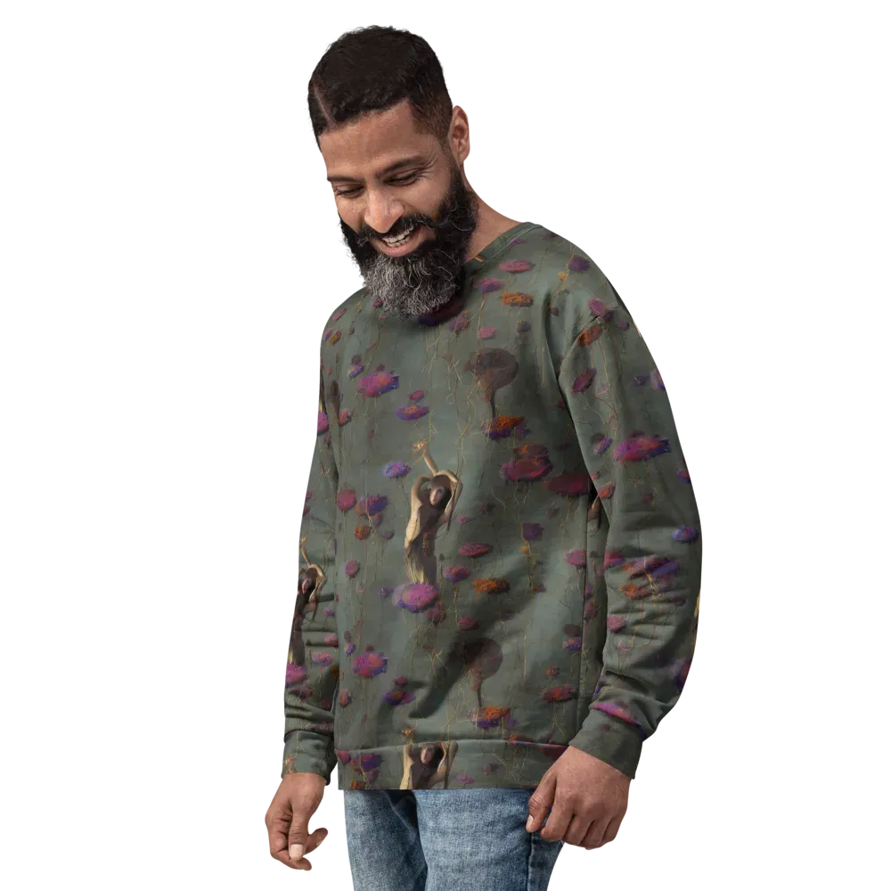 Ethereal Bloom on Sweatshirt — Left Front