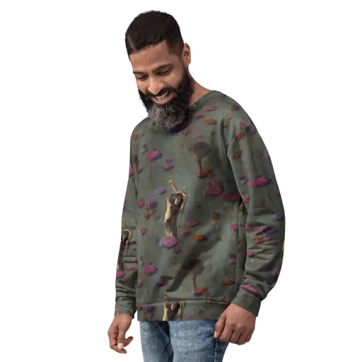 Ethereal Bloom on a Sweatshirt