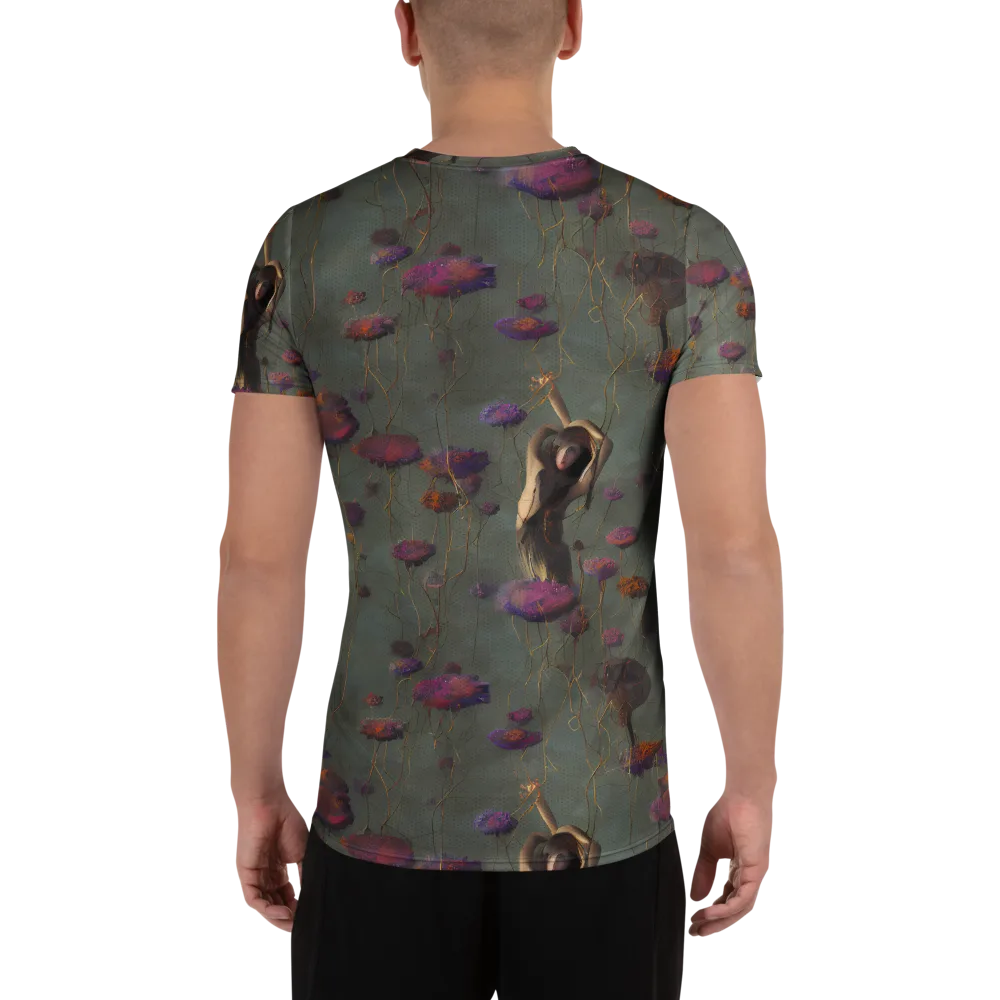 Ethereal Bloom on Men's Athletic T-Shirt — Back
