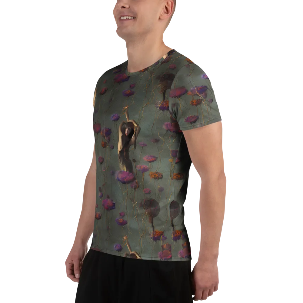 Ethereal Bloom on Men's Athletic T-Shirt — Left
