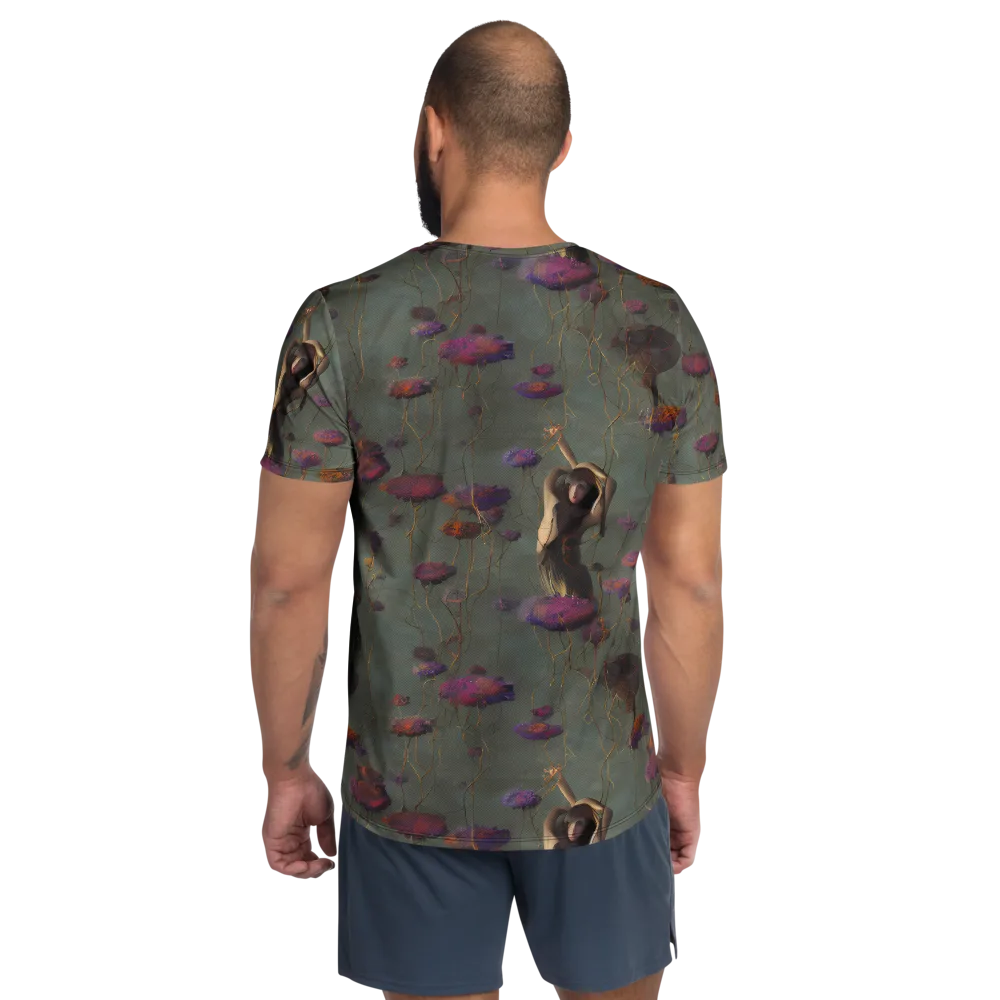 Ethereal Bloom on Men's Athletic T-Shirt — Back